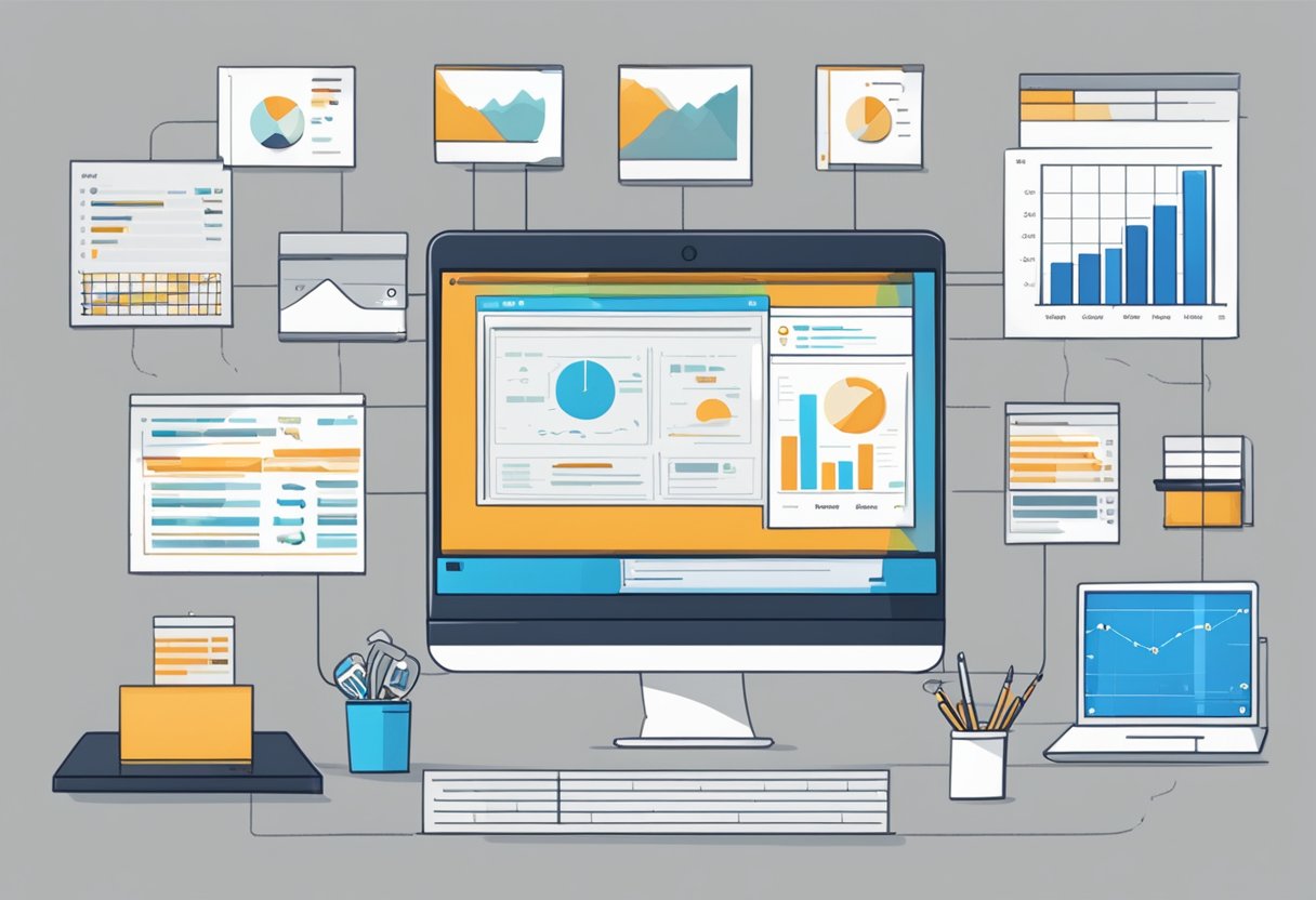 A computer screen displaying the Product Database and Research Tools of Dropship Rabbit, with various graphs and charts showcasing data analysis