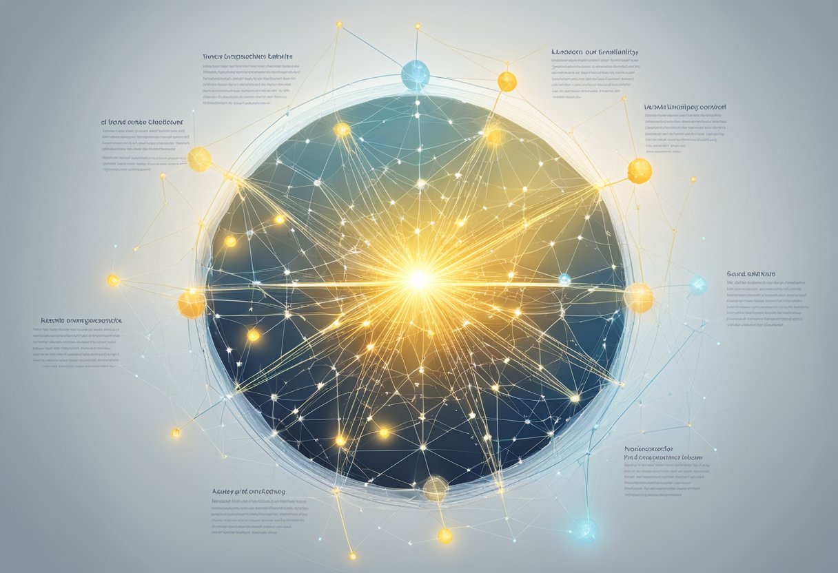 A glowing, interconnected web of data points radiates trust and validity, symbolizing Radial Insight's credibility and reliability